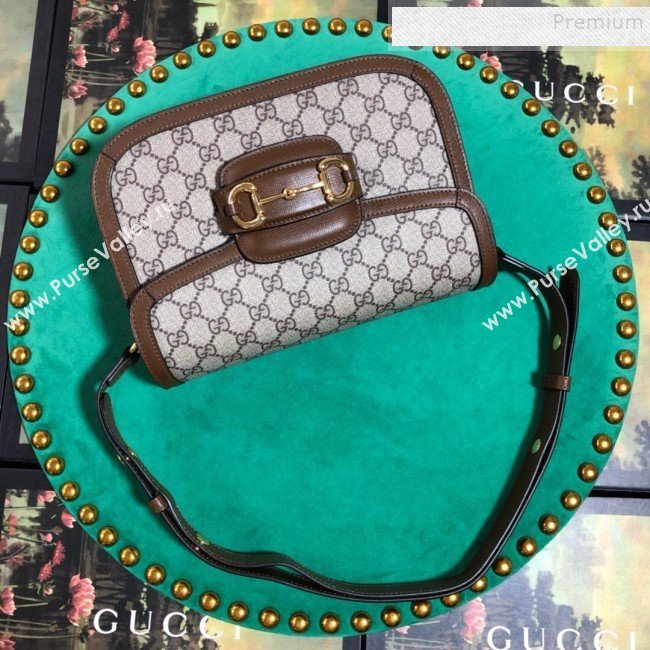 Gucci GG Canvas 1955 Horsebit Small Shoulder Bag 602204 Brown 2019 (BLWX-9100804)