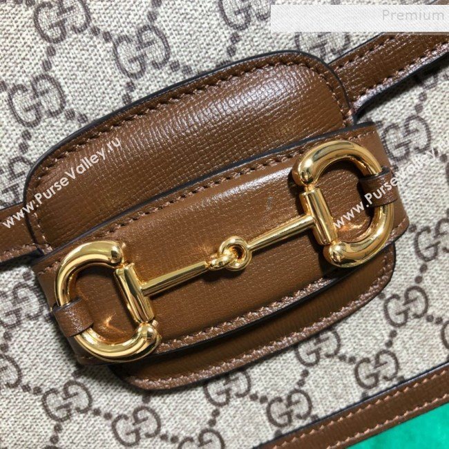 Gucci GG Canvas 1955 Horsebit Small Shoulder Bag 602204 Brown 2019 (BLWX-9100804)