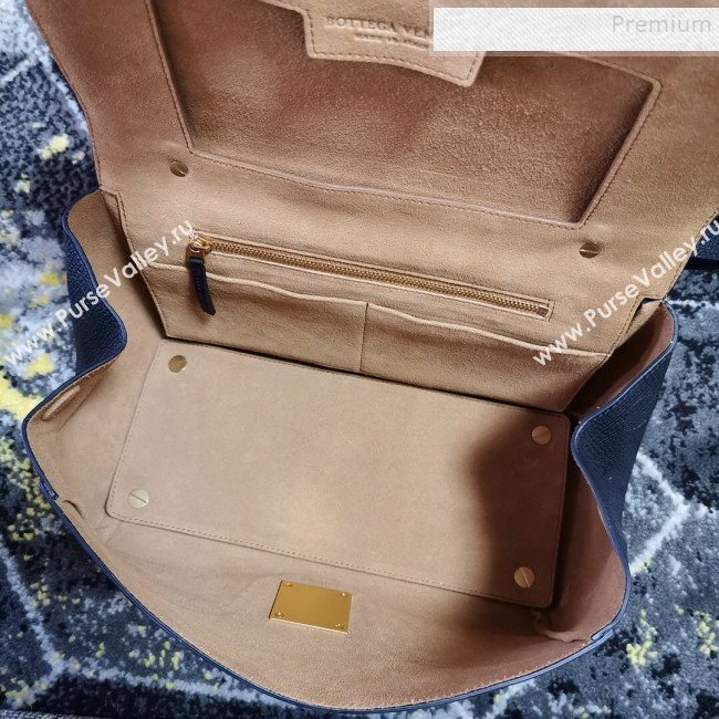 Bottega Veneta Grained Leather Small BV Angle Shoulder Bag Black 2019 (XYD-9100817)