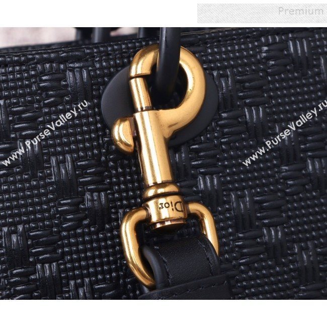 Dior Lady Dior Medium Bag in Ultra Matte Embossed Calfskin Black 2019 (BINF-9100908)