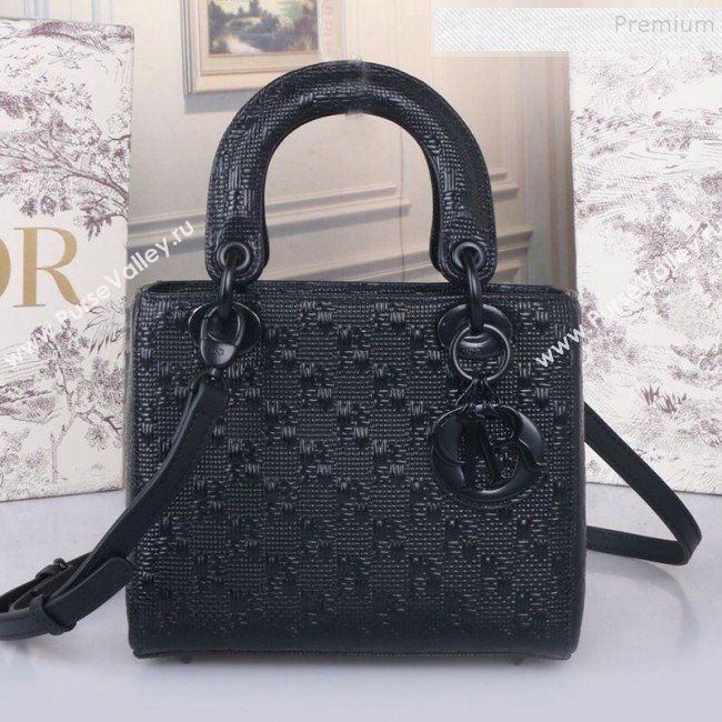 Dior Lady Dior Small Bag in Ultra Matte Embossed Calfskin Black 2019 (BINF-9100909)