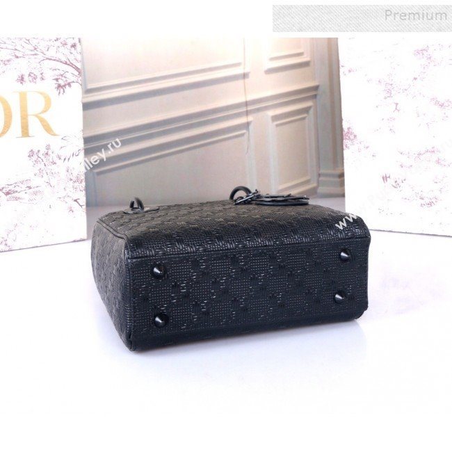 Dior Lady Dior Small Bag in Ultra Matte Embossed Calfskin Black 2019 (BINF-9100909)