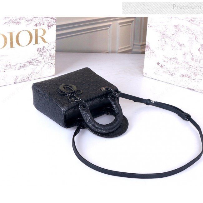 Dior Lady Dior Small Bag in Ultra Matte Embossed Calfskin Black 2019 (BINF-9100909)
