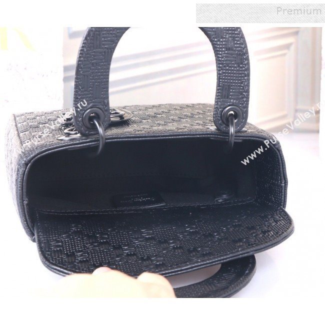 Dior Lady Dior Small Bag in Ultra Matte Embossed Calfskin Black 2019 (BINF-9100909)