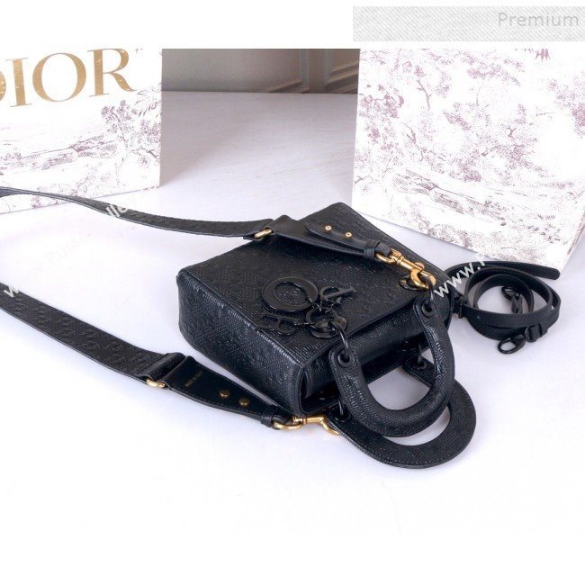 Dior Lady Dior Small Bag in Ultra Matte Embossed Calfskin Black 2019 (BINF-9100909)