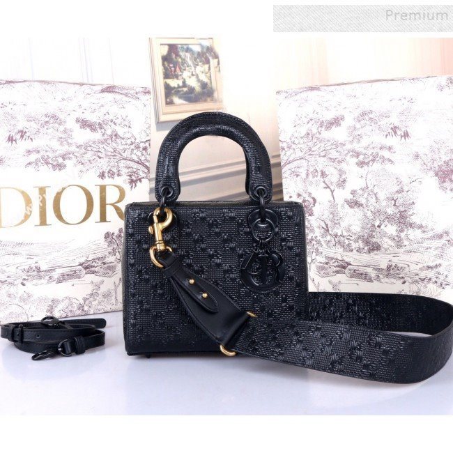 Dior Lady Dior Small Bag in Ultra Matte Embossed Calfskin Black 2019 (BINF-9100909)