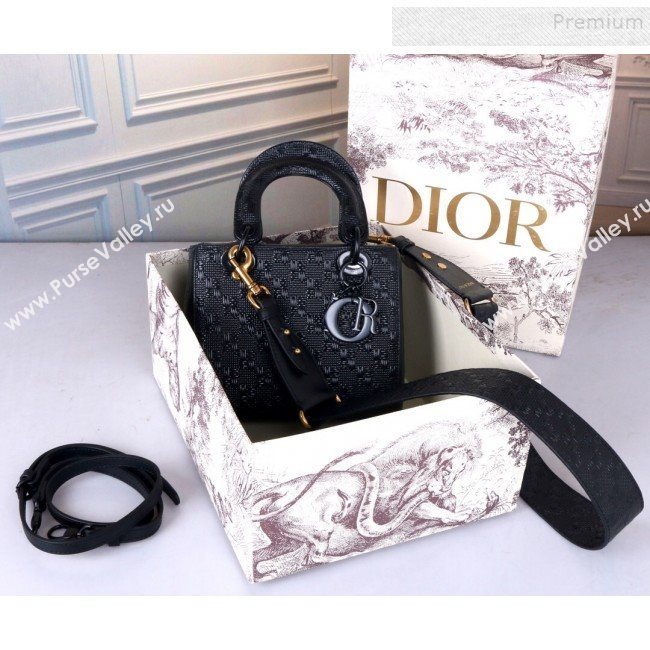 Dior Lady Dior Small Bag in Ultra Matte Embossed Calfskin Black 2019 (BINF-9100909)