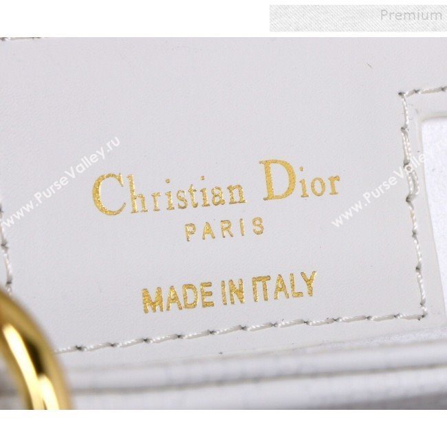 Dior Lady Dior Medium Bag in Ultra Matte Embossed Calfskin White 2019 (BINF-9100911)