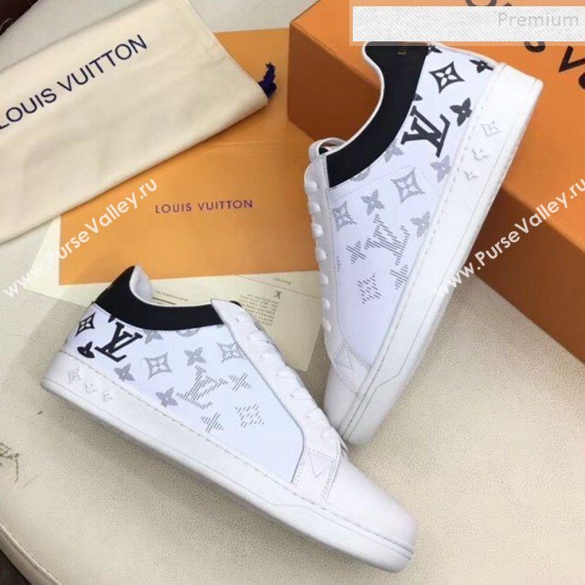 Louis Vuitton Luxembourg Monogram Leather Sneakers Black 2019 (For Women and Men) (MD-9101114)