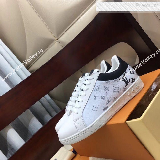 Louis Vuitton Luxembourg Monogram Leather Sneakers Black 2019 (For Women and Men) (MD-9101114)