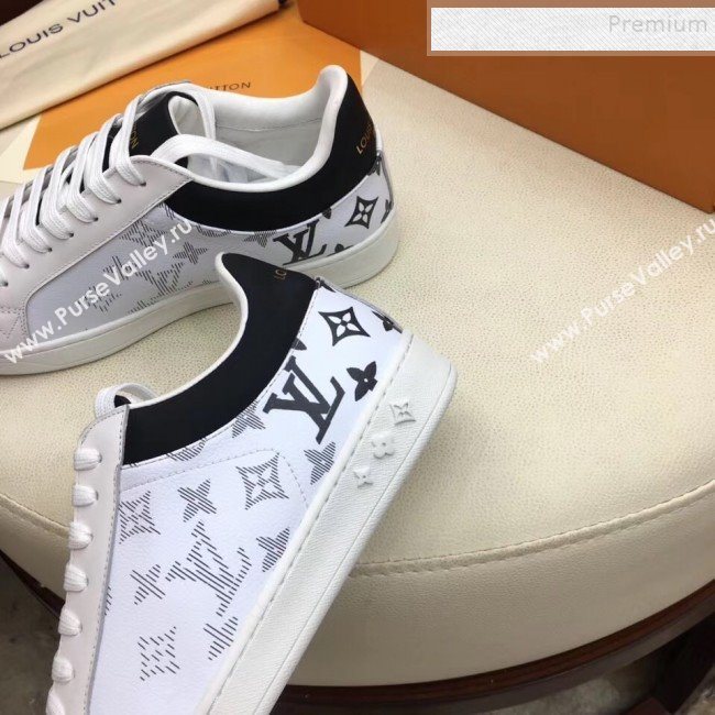 Louis Vuitton Luxembourg Monogram Leather Sneakers Black 2019 (For Women and Men) (MD-9101114)