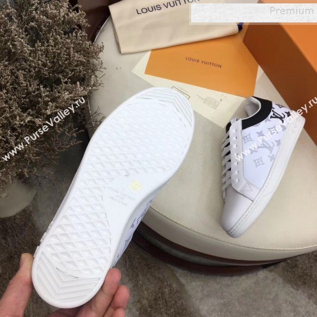 Louis Vuitton Luxembourg Monogram Leather Sneakers Black 2019 (For Women and Men) (MD-9101114)