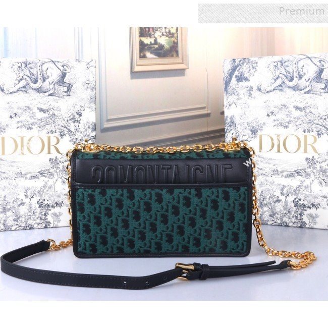 Dior 30 Montaigne CD Flap Bag in Green Oblique Canvas 2019 (BINF-9100919)
