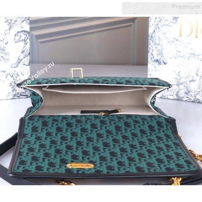 Dior 30 Montaigne CD Flap Bag in Green Oblique Canvas 2019 (BINF-9100919)