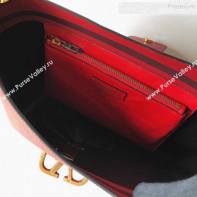 Valentino VSling Grainy Calfskin Hobo Shoulder Bag Red 2019 (JJ3-9100924)