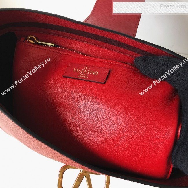 Valentino VSling Grainy Calfskin Hobo Shoulder Bag Red 2019 (JJ3-9100924)