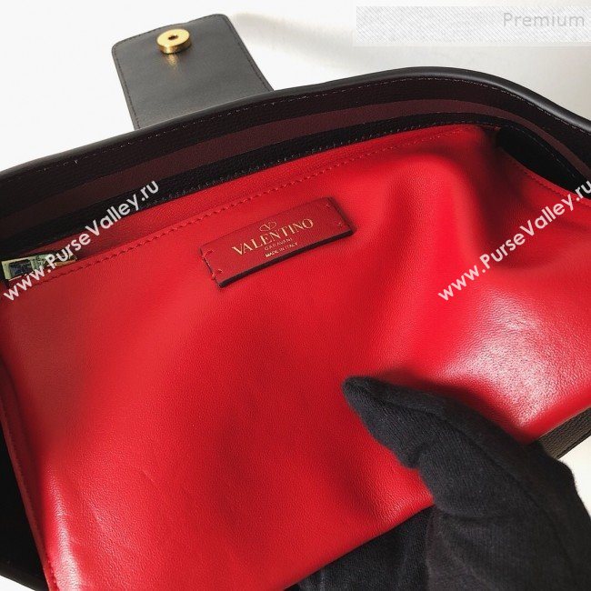 Valentino VSling Grainy Calfskin Hobo Shoulder Bag Black 2019 (JJ3-9100925)