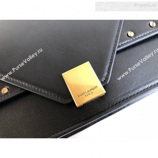 Saint Laurent Margaux Satchel Flap Bag in Smooth Leather 578056 Black 2019 (KTS-9101001)