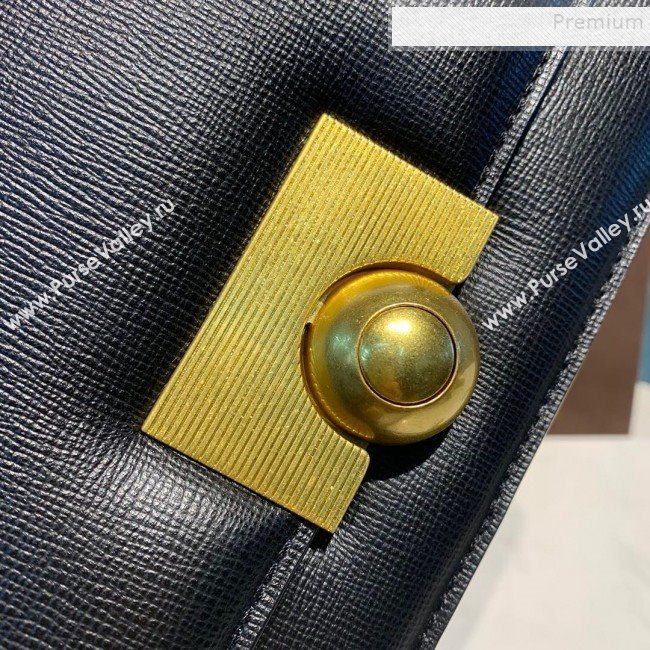 Bottega Veneta Medium Grained Calfskin BV Classic Ronde Shoulder Bag Black 2019 (MISU-9101014)