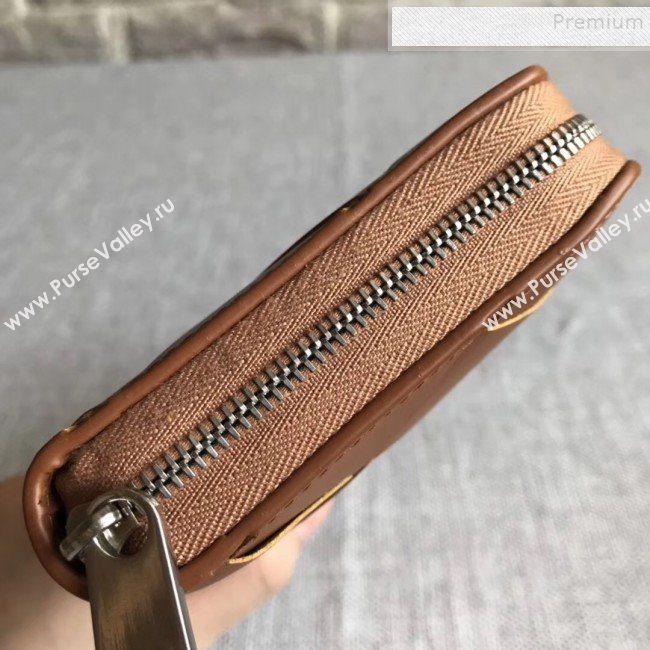 Bottega Veneta Maxi Woven Long Zipped Wallet Brown 2019 (MISU-9101021)