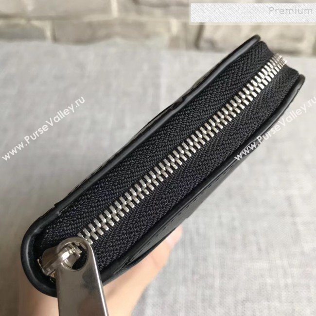 Bottega Veneta Maxi Woven Long Zipped Wallet Black 2019 (MISU-9101022)