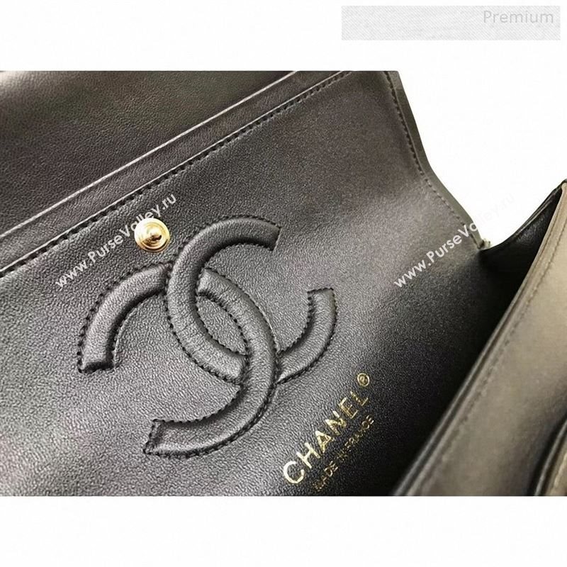 Chanel Patent Calfskin Medium Classic Flap Bag A1112 Black(Gold Hardware) (YD-9122879)