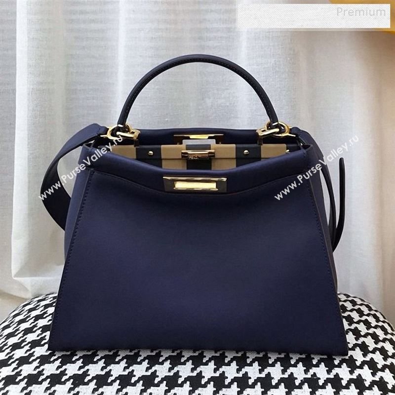 Fendi Iconic Medium Striped Lining Bag Navy Blue 2019 (AFEI-9122305)