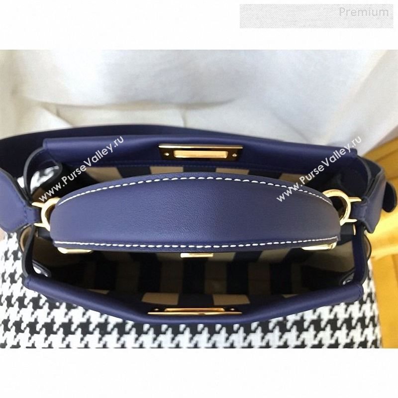 Fendi Iconic Medium Striped Lining Bag Navy Blue 2019 (AFEI-9122305)