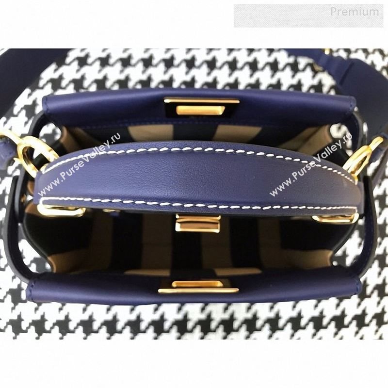 Fendi Iconic Mini Striped Lining Bag Navy Blue 2019 (AFEI-9122301)
