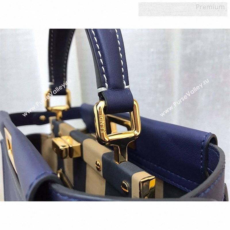 Fendi Iconic Mini Striped Lining Bag Navy Blue 2019 (AFEI-9122301)