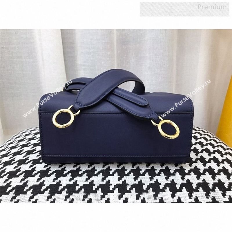 Fendi Iconic Mini Striped Lining Bag Navy Blue 2019 (AFEI-9122301)