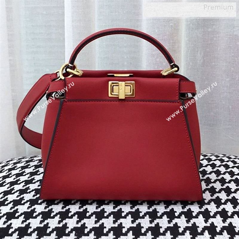 Fendi Iconic Mini Striped Lining Bag Red 2019 (AFEI-9122302)