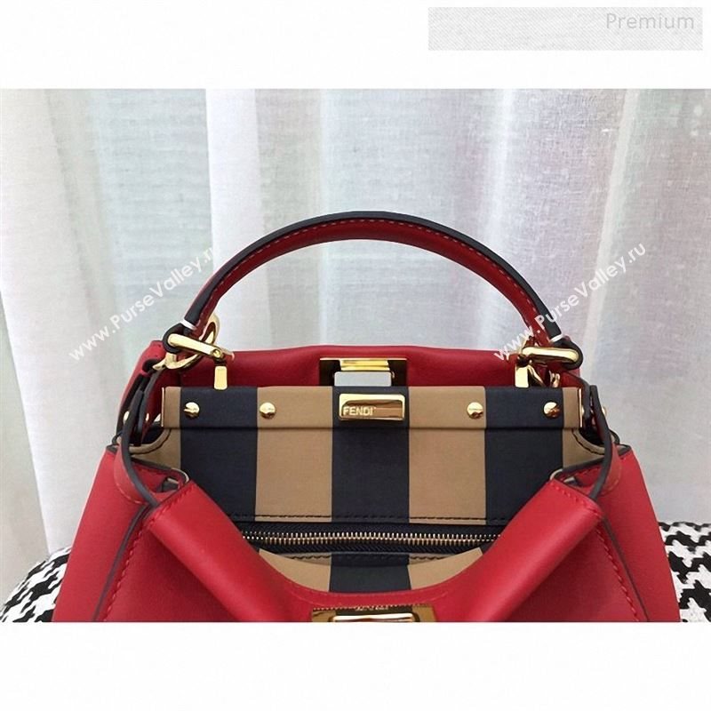 Fendi Iconic Mini Striped Lining Bag Red 2019 (AFEI-9122302)