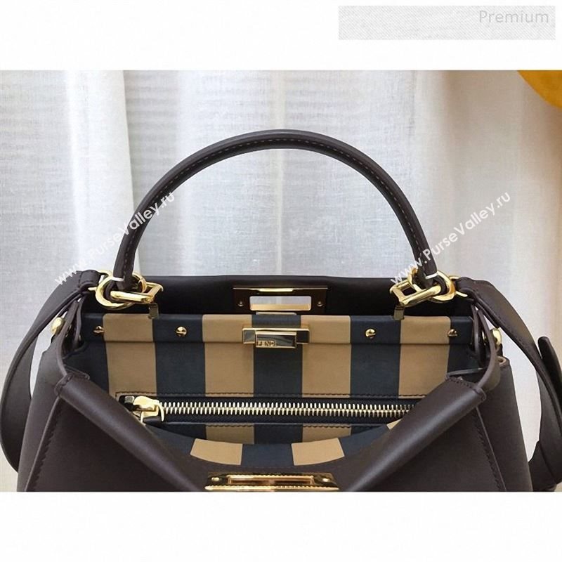 Fendi Iconic Medium Striped Lining Bag Brown 2019 (AFEI-9122307)