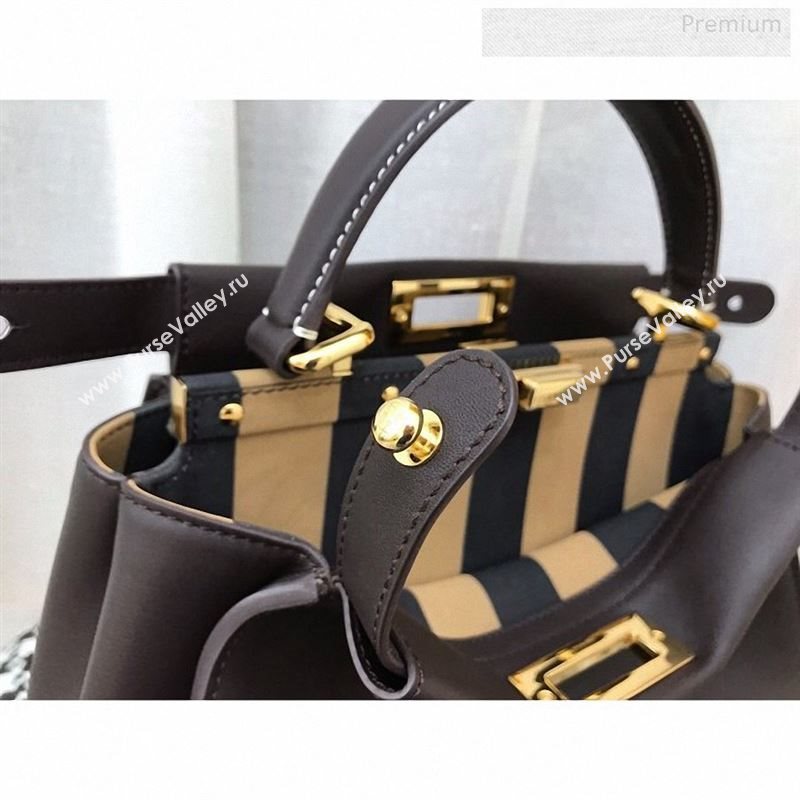 Fendi Iconic Medium Striped Lining Bag Brown 2019 (AFEI-9122307)