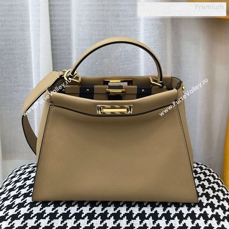 Fendi Iconic Medium Striped Lining Bag Beige 2019 (AFEI-9122306)