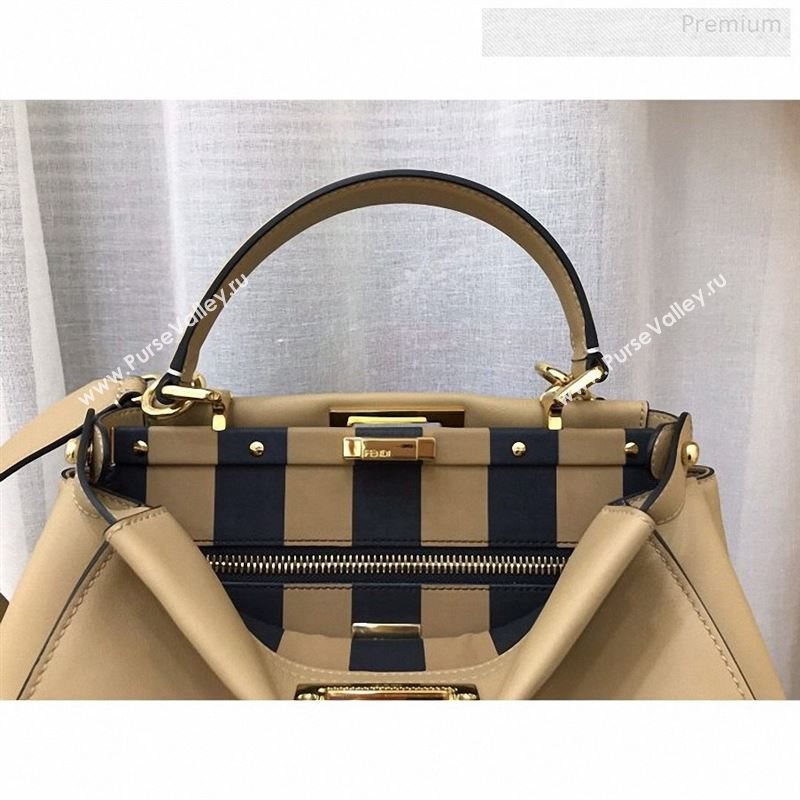 Fendi Iconic Medium Striped Lining Bag Beige 2019 (AFEI-9122306)