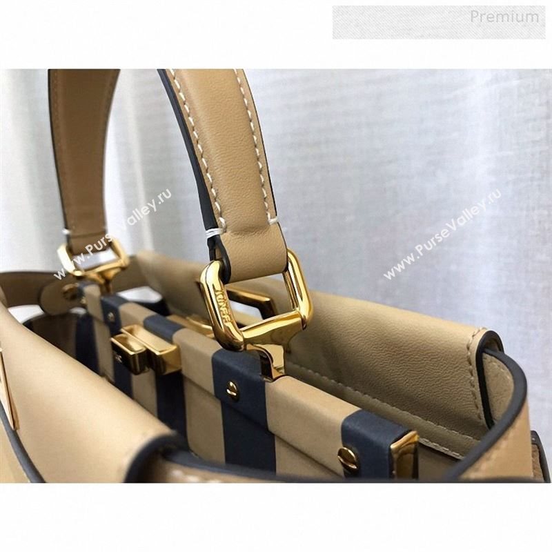Fendi Iconic Medium Striped Lining Bag Beige 2019 (AFEI-9122306)