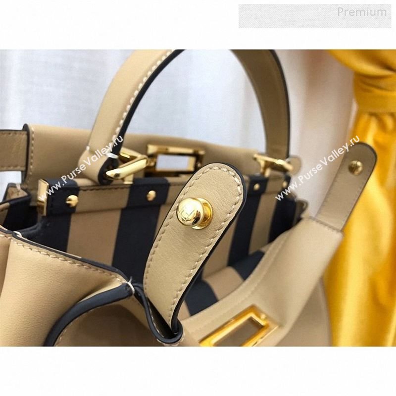 Fendi Iconic Medium Striped Lining Bag Beige 2019 (AFEI-9122306)