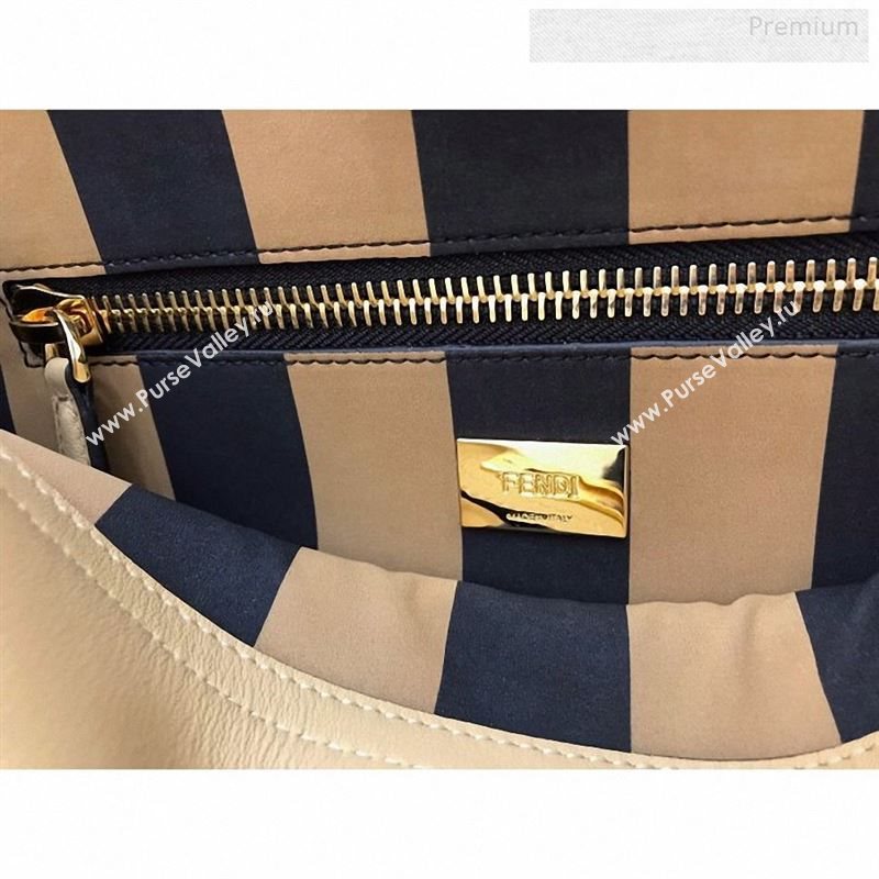Fendi Iconic Medium Striped Lining Bag Beige 2019 (AFEI-9122306)