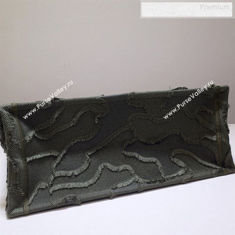 Dior Book Tote Camouflage Embroidered Canvas Bag Green 2019 (BF-9122308)
