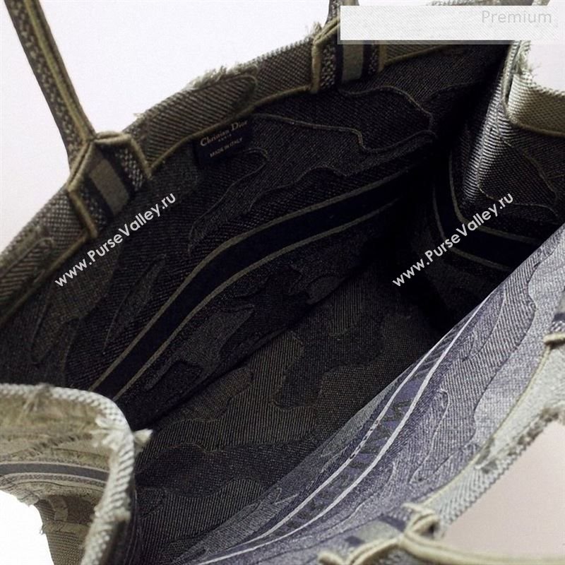 Dior Book Tote Camouflage Embroidered Canvas Bag Green 2019 (BF-9122308)