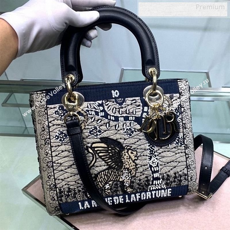 Dior Fortune Lady Dior Medium Bag in Tarot Beaded Canvas 2019 (BF-9122310)