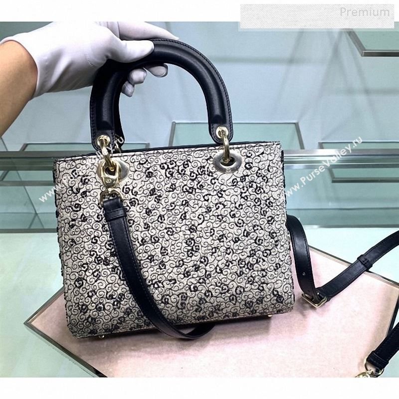 Dior Fortune Lady Dior Medium Bag in Tarot Beaded Canvas 2019 (BF-9122310)