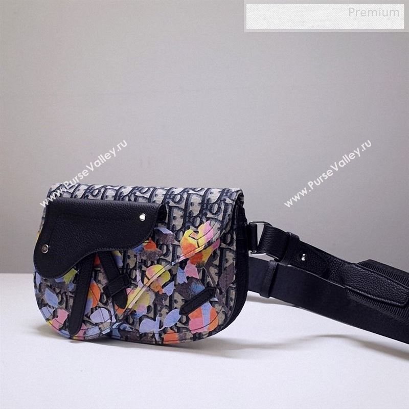 Dior Mens Print Oblique Canvas Saddle Pocket Messenger Bag 2020 (BF-9122313)