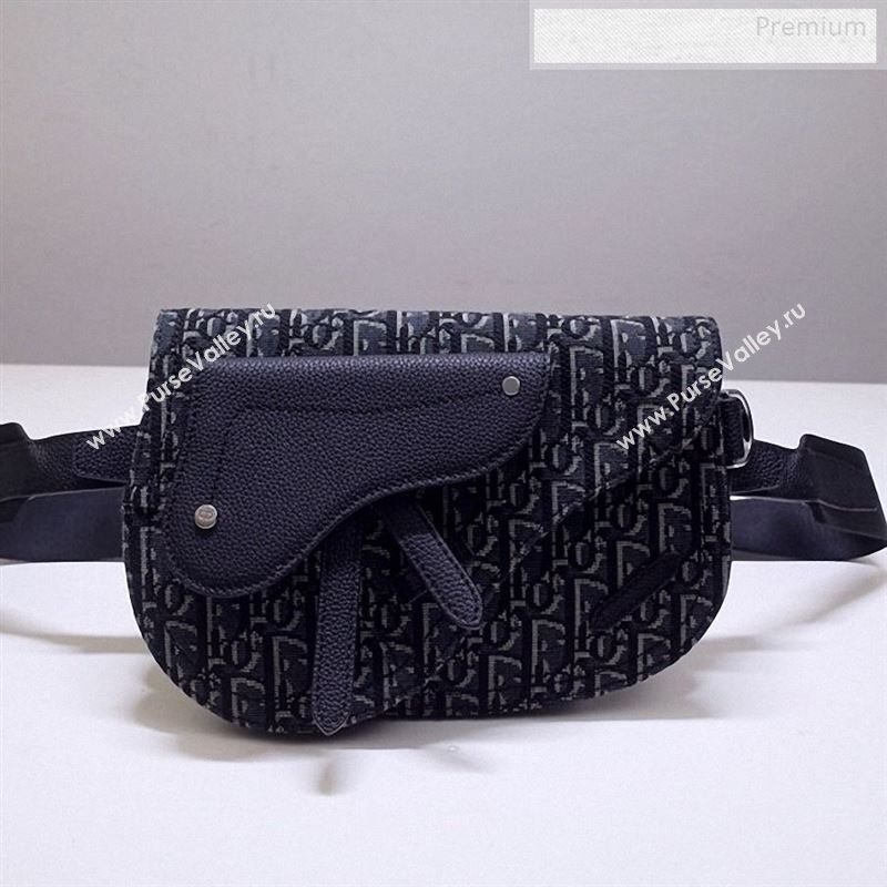 Dior Mens Blue Oblique Canvas Saddle Pocket Messenger Bag 2020 (BF-9122311)