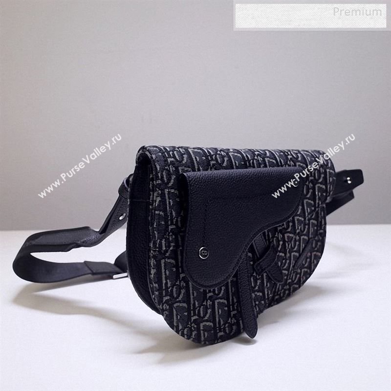 Dior Mens Blue Oblique Canvas Saddle Pocket Messenger Bag 2020 (BF-9122311)