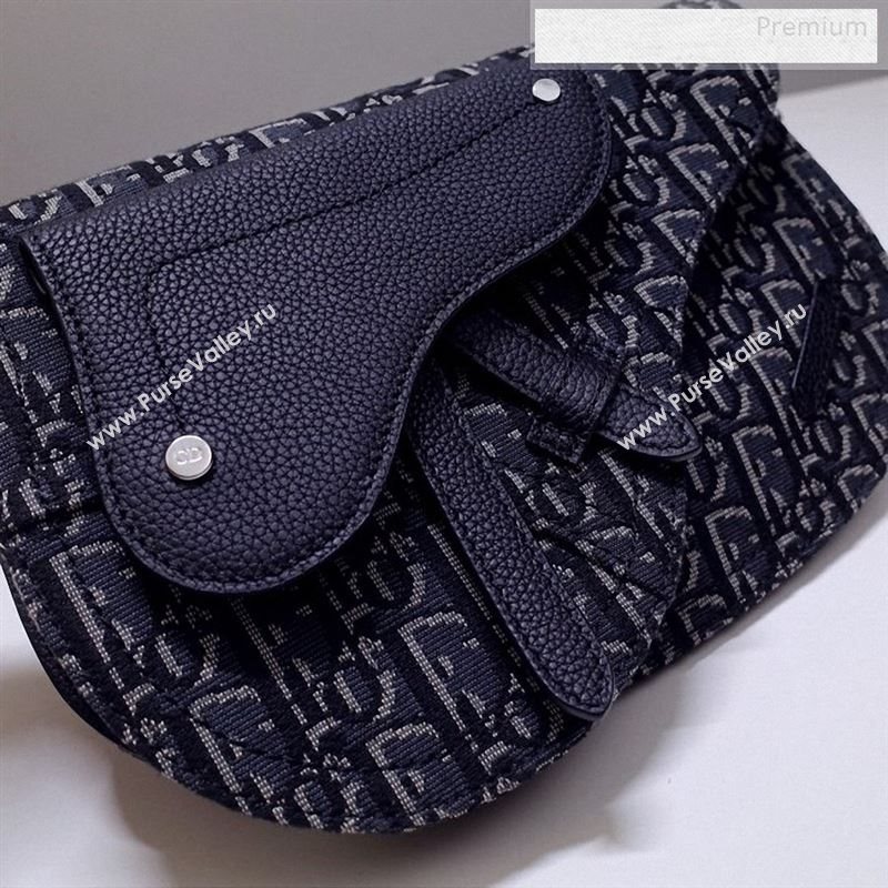 Dior Mens Blue Oblique Canvas Saddle Pocket Messenger Bag 2020 (BF-9122311)