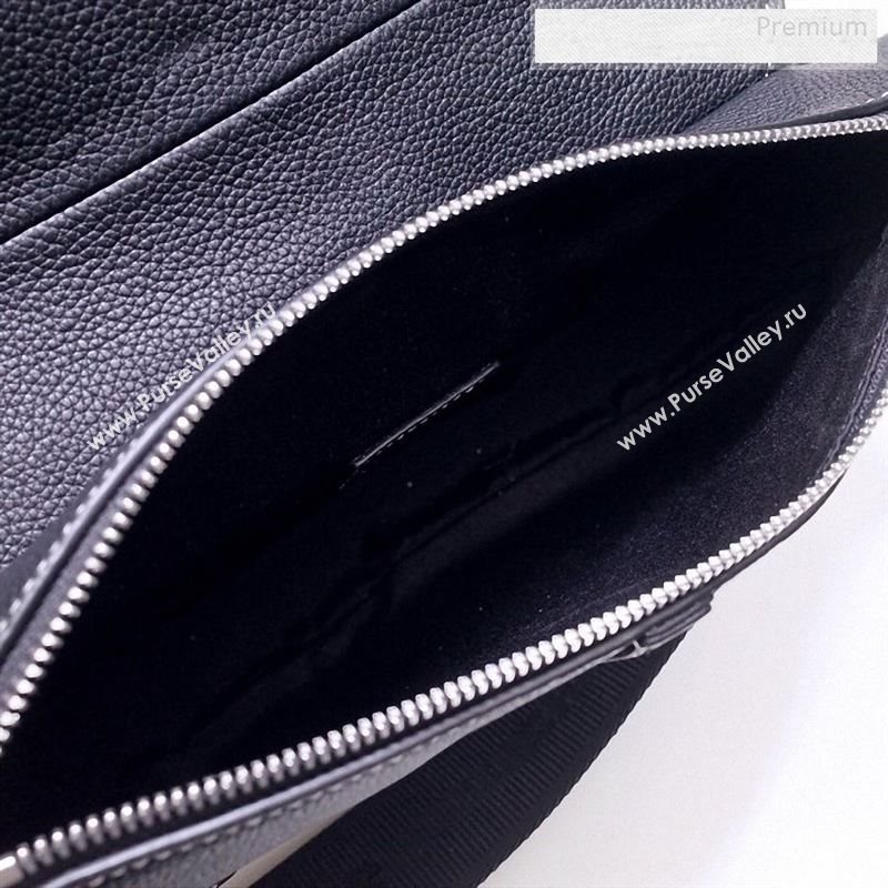 Dior Mens Grained Calfskin Saddle Messenger Bag Black/White 2020 (BF-9122314)