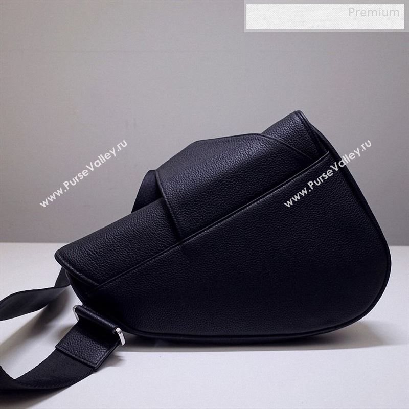 Dior Mens Printed Grained Calfskin Saddle Messenger Bag Black 2020 (BF-9122315)